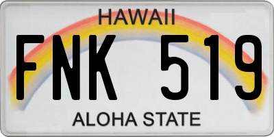 HI license plate FNK519