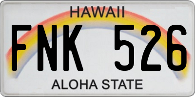 HI license plate FNK526