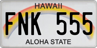 HI license plate FNK555