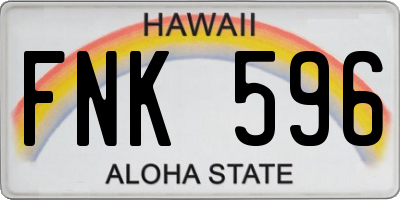 HI license plate FNK596