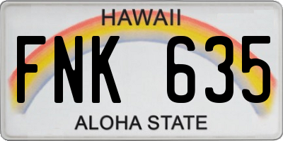 HI license plate FNK635