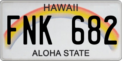 HI license plate FNK682