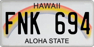 HI license plate FNK694