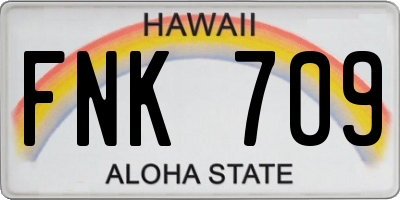 HI license plate FNK709