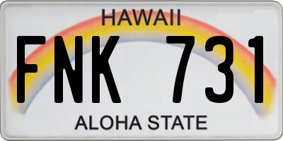 HI license plate FNK731