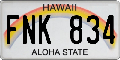 HI license plate FNK834