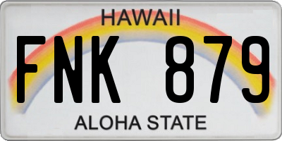 HI license plate FNK879