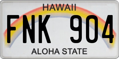 HI license plate FNK904