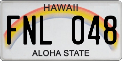 HI license plate FNL048