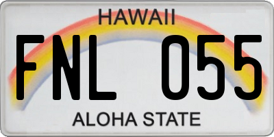 HI license plate FNL055