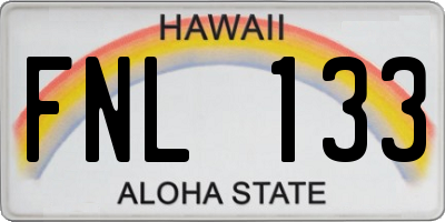 HI license plate FNL133
