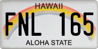 HI license plate FNL165