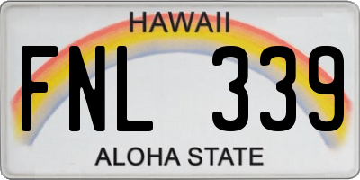 HI license plate FNL339