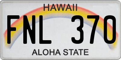 HI license plate FNL370