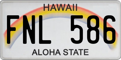 HI license plate FNL586