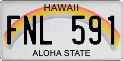HI license plate FNL591