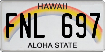 HI license plate FNL697