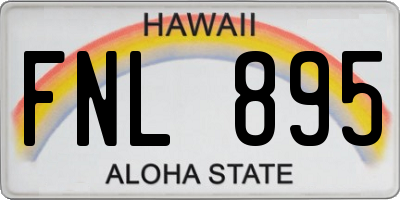 HI license plate FNL895