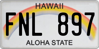 HI license plate FNL897