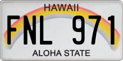 HI license plate FNL971