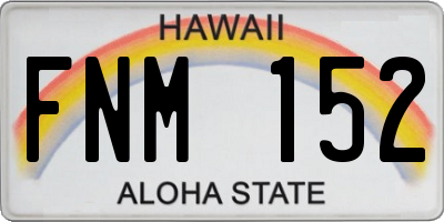 HI license plate FNM152