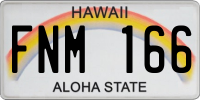 HI license plate FNM166