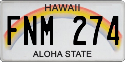 HI license plate FNM274