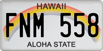 HI license plate FNM558