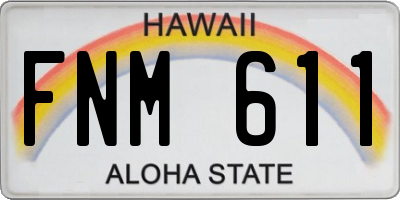 HI license plate FNM611