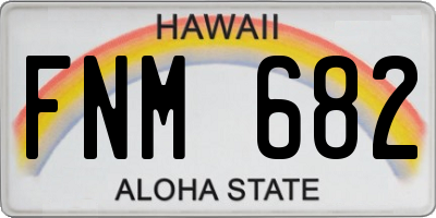 HI license plate FNM682