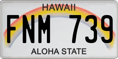 HI license plate FNM739