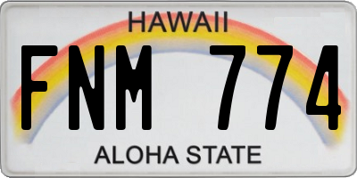 HI license plate FNM774