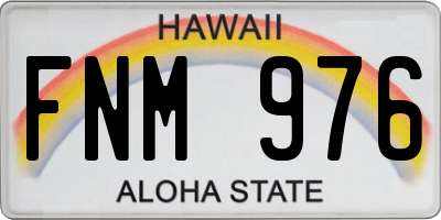 HI license plate FNM976