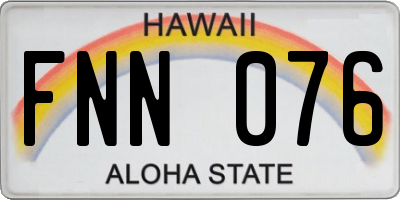 HI license plate FNN076