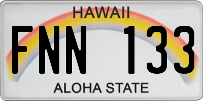 HI license plate FNN133