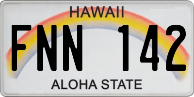 HI license plate FNN142