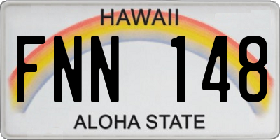 HI license plate FNN148
