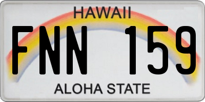 HI license plate FNN159
