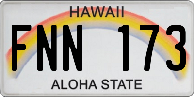 HI license plate FNN173