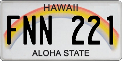 HI license plate FNN221