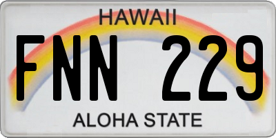 HI license plate FNN229
