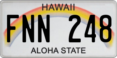 HI license plate FNN248