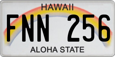 HI license plate FNN256