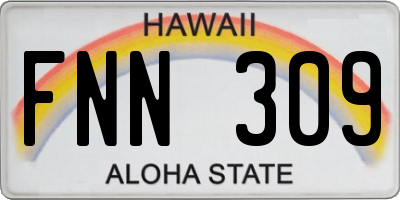 HI license plate FNN309