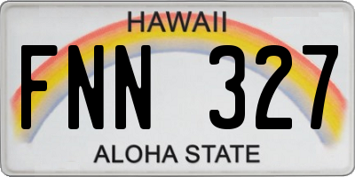 HI license plate FNN327