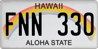 HI license plate FNN330