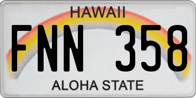HI license plate FNN358