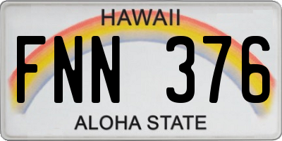 HI license plate FNN376