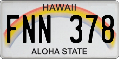 HI license plate FNN378