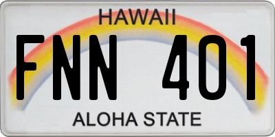 HI license plate FNN401